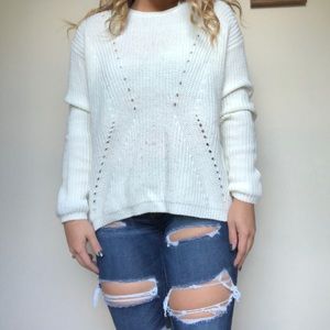 Forever 21 white knit sweater